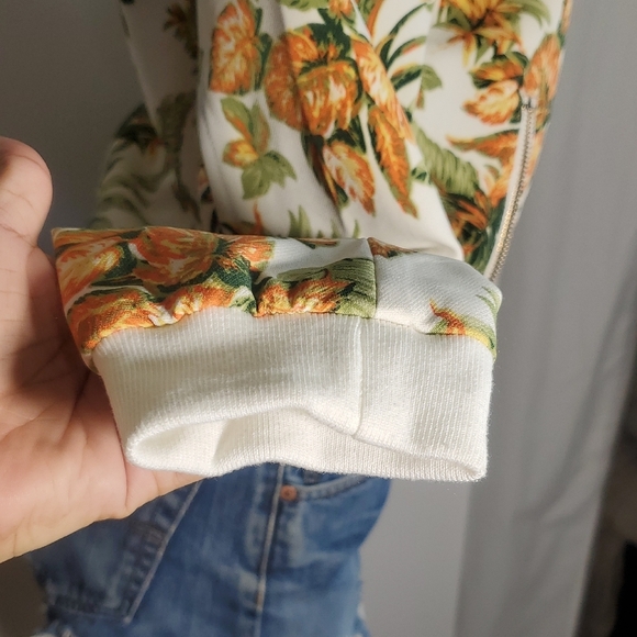 Attentif Paris Jacket Tropical Print Women's Bomber Jacket Size 38 - Picture 7 of 16